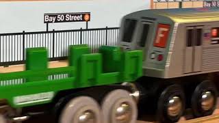 Munipals MTA R68 B Train Via D Line amp R40 Garbage Train At Bay 50 St Subway Mini Clip Trainman6000 [upl. by Eerrahs798]