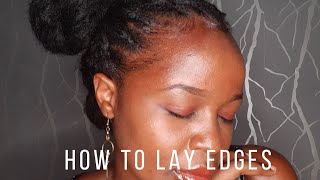 How to lay edges using moulding gel for natural hair [upl. by Durno]