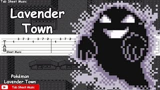 Pokémon  Lavender Town Pueblo Lavanda Guitar Tutorial [upl. by Ibib]