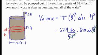 Calc 2 Work pumping cylinder with spout [upl. by Isaacs779]