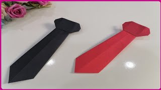 Origami tie  Paper tie  How To Make Paper Tie [upl. by Selestina]