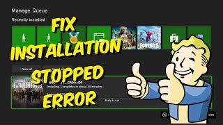 How To Fix Xbox One  Series XS Error quotInstallation Stopped For Digital Or Disc Installsquot  2022 [upl. by Suired]