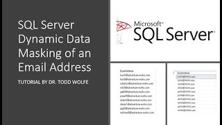 SQL Server Tutorial Using Dynamic Data Masking DDM to mask an email address in AdventureWorks [upl. by Asenab]