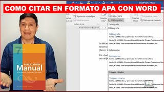 ✍️ Cómo citar en NORMAS APA sin saber APA con Word ✍️ [upl. by Zoldi]