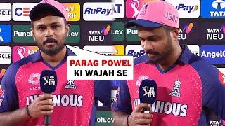 Sanju Samson emotional statement on Powell Riyan Parag after SRH win against RR [upl. by Hanauq]