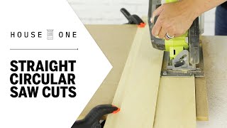 How to Make Straight Cuts with a Circular Saw  House One [upl. by Feledy]