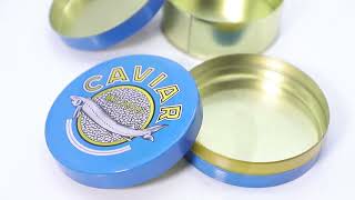 5g10g20g50g100g250g500g Metal Empty Round Caviar Tin Boxes [upl. by Sakul]