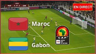 Maroc vs Gabon en direct aujourdhui Éliminatoires Coupe dAfrique Simulation football Gameplay PC [upl. by Themis]