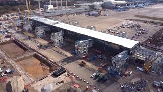 Drone footage of Manchester Airports transformation programme [upl. by Kaile]