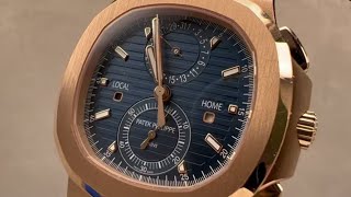 Patek Philippe Nautilus Travel Time Chronograph 59901R001 Patek Philippe Watch Review [upl. by Anade]