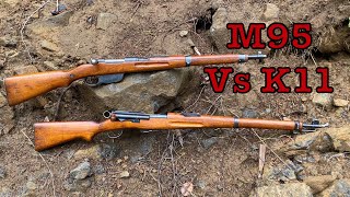 Steyr M95 Vs Swiss K11 Straight Pull Showdown [upl. by Kcinnay918]