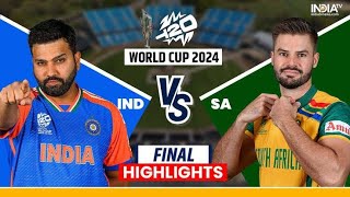 T20 would cup 2024 final  Ind vs sa  highlights of India🇮🇳 win [upl. by Jard]