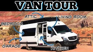 Van Tour Videos including Recirculating Shower Tilting Solar Undermount AC [upl. by Furtek74]