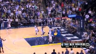 Tony Allen Lockdown Defense on Kevin Durant 2014 NBA Playoffs Part 2 [upl. by Ydniahs]