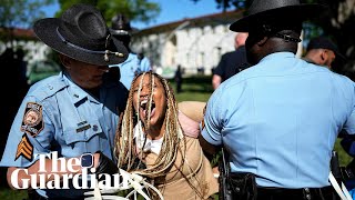 Emory University teargas and rubber bullets reportedly used in protest crackdown [upl. by Aronoh633]