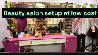 Beauty salon setup at low cost✨✨✨✨UNIQUE BEAUTY PARLOURbodypiercing earpiercing makeup Hair✨✨✨✨ [upl. by Nallek553]