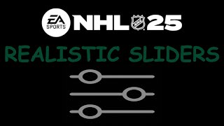 NHL 25 Realistic Sliders Version 1 nhl25 sliders [upl. by Mariellen]