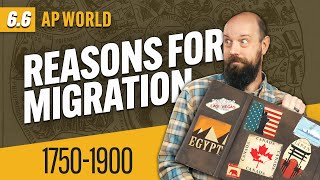 CAUSES of MIGRATION from 17501900 AP World History Review—Unit 6 Topic 6 [upl. by Nyvlem]