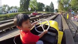 Kennywood Theme Park Auto Race POV ride [upl. by Metts]