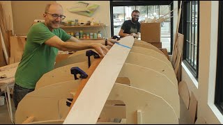 Designing for Dinghies Ep 4 Beveling the Keel and Gluing Together the Planks [upl. by Lefkowitz]