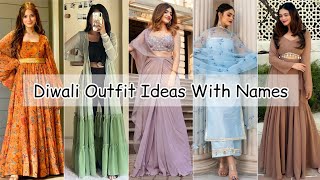 Diwali outfit ideas with nameDiwali dress for girls womenFestive outfitsDiwali dress collection [upl. by Amargo615]