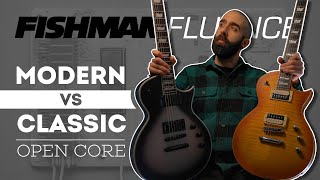 Fishman Fluence MODERN VS CLASSIC Open Core Shootout  ROCK amp METAL Humbucker Demo 2023 [upl. by Olegnaleahcim]