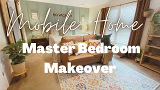 MOBILE HOME BEDROOM MAKEOVER  ✨BOHO Inspired✨  Mobile Home Refresh  Mobile home transformation [upl. by Tail91]