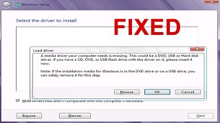 A media driver your computer needs is missing windows 10 install [upl. by Aerahs544]