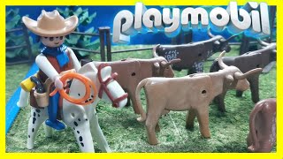 Playmobil Oeste  Vaquero Playmobil con Ganado 🐮 Playmobil Años 80 [upl. by Jessi]