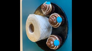 Toilet Paper Cake with Poop Emoji Cupcakes [upl. by Annovoj569]