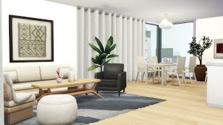 japandi living  1313 21 chic street  the sims 4 [upl. by Rinee]