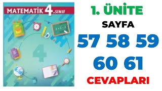 4 Sınıf Matematik Ders Kitabı 1 Ünite Sayfa 57 58 59 60 61 Cevapları [upl. by Ahsirek]