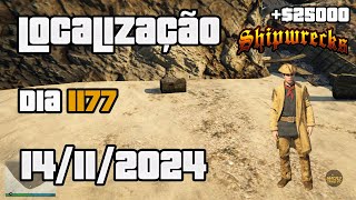 GTA ONLINE BAÚ DO TESOURO NÁUFRAGO LOCALIZAÇÃO FARRAPOS DE TRAJE SHIPWRECK DIA1177 14112024 [upl. by Ruy]