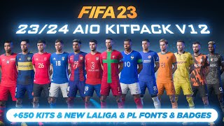 2324 AIO Kits V12 Mod For FIFA 23 650 Kits New Fonts New Badges TU171 [upl. by Stacey456]