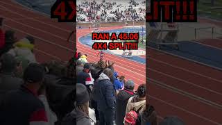 15yearold Quincy Wilson splits 4506 on Penn Relays 4x400m [upl. by Son]