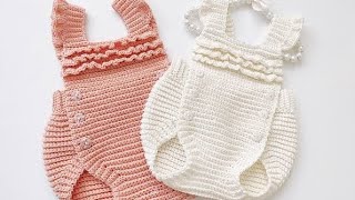 crochet baby Romper designs idea Bintescrochet [upl. by Clyde]