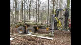 Steyr 4065 mit Källefall Rückewagen K90 und EigenbauFunkwinde [upl. by Ltsyrk995]