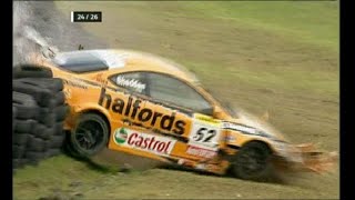 BTCC Crashes 2006 [upl. by Ahseikram]