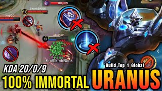 20 Kills No Death New Uranus Best Build and Emblem  Build Top 1 Global Uranus  MLBB [upl. by Eibocaj]