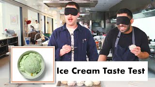 Pro Chefs Blindly Taste Test Ice Cream  Test Kitchen Talks  Bon Appétit [upl. by Kienan]