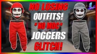 NEW GTA 5 ONLINE HOW TO GET RED amp GRAY JOGGERS NO MOC Clothing Glitch ALL CONSOLE [upl. by Jamilla712]