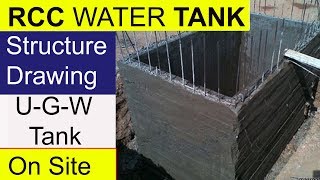 RCC Water Tank  Structure Drawing  Design Of Water Tank  Civil Engineering [upl. by Nroht963]