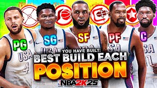 THE BEST BUILDS FOR EVERY POSITION IN NBA 2K25 BEST NBA 2K25 BUILDS [upl. by Neerbas]