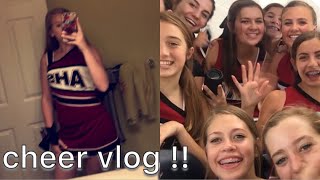 HIGHSCHOOL CHEERLEADING FOOTBALL GAME GRWM amp VLOG [upl. by Enomal]