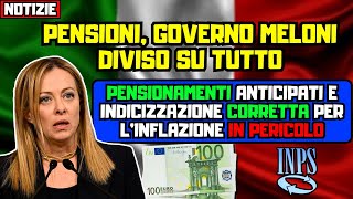 ⚡️NOTIZIE URGENTI Una spaccatura nel governo Pensione anticipata e indicizzazione in pericolo [upl. by Applegate]