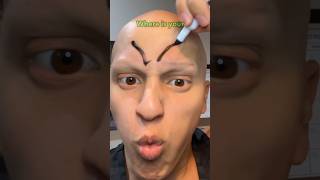 MY EYEBROWS RETURN🥰😱 comedy funny lol alopecia [upl. by Modestia940]