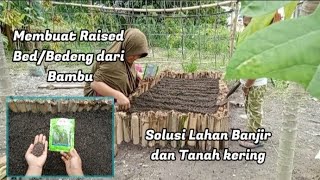 Cara Membuat Raised bedBedeng dari BambuMenanam Sayur Kangkung [upl. by Comptom]