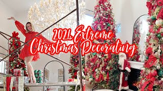 2024 CHRISTMAS DECORATE WITH ME  EXTREME CHRISTMAS DECORATING PART ONE [upl. by Alastair]