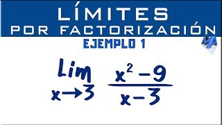 Solución de límites por factorización  Ejemplo 1 [upl. by Goulet]