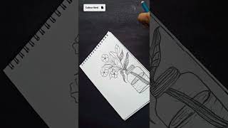 Flower vase drawingPencil sketchEasy drawingshorts yt ytshorts youtubeshorts [upl. by Scales]